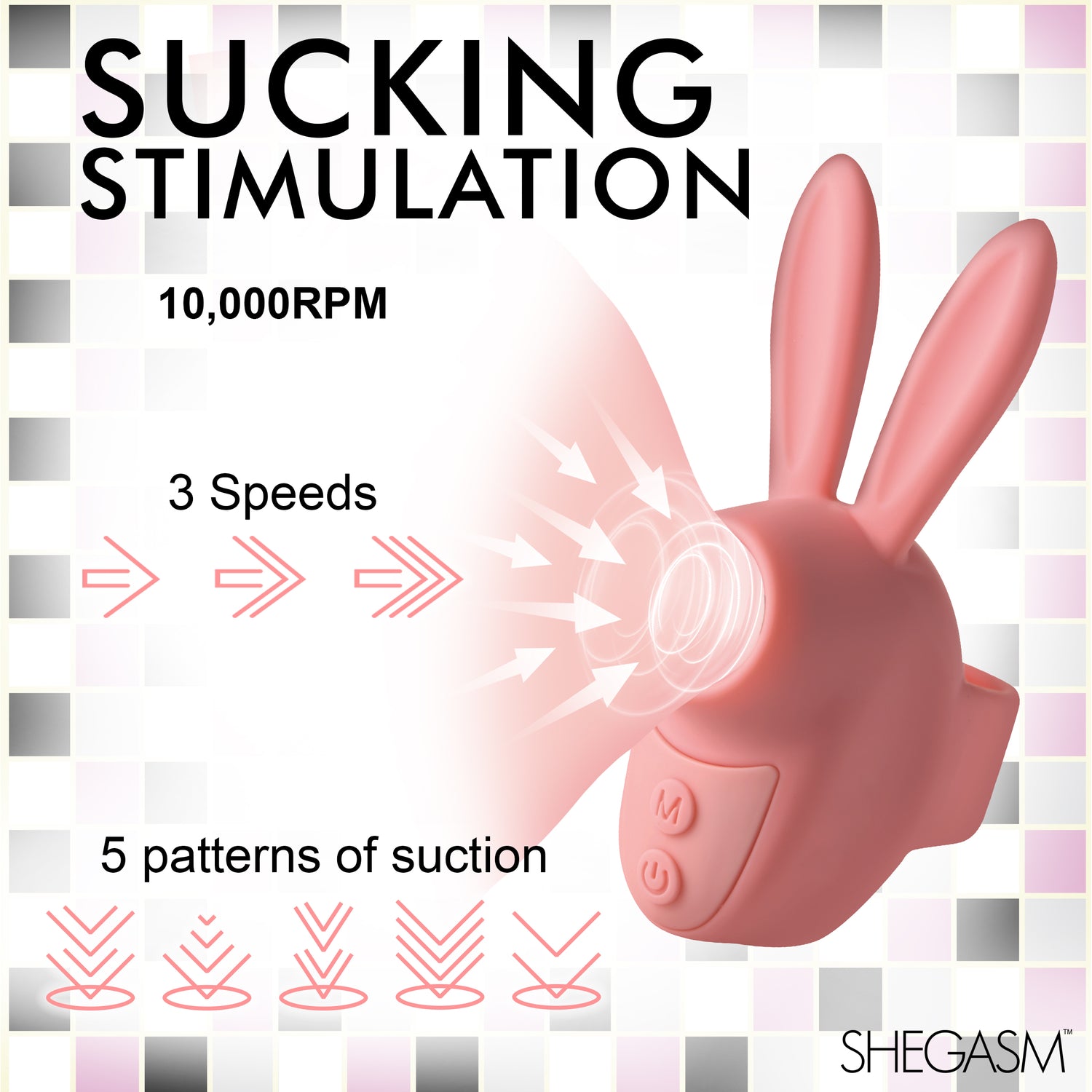 Sucky Bunny Clit Stimulator - Pink