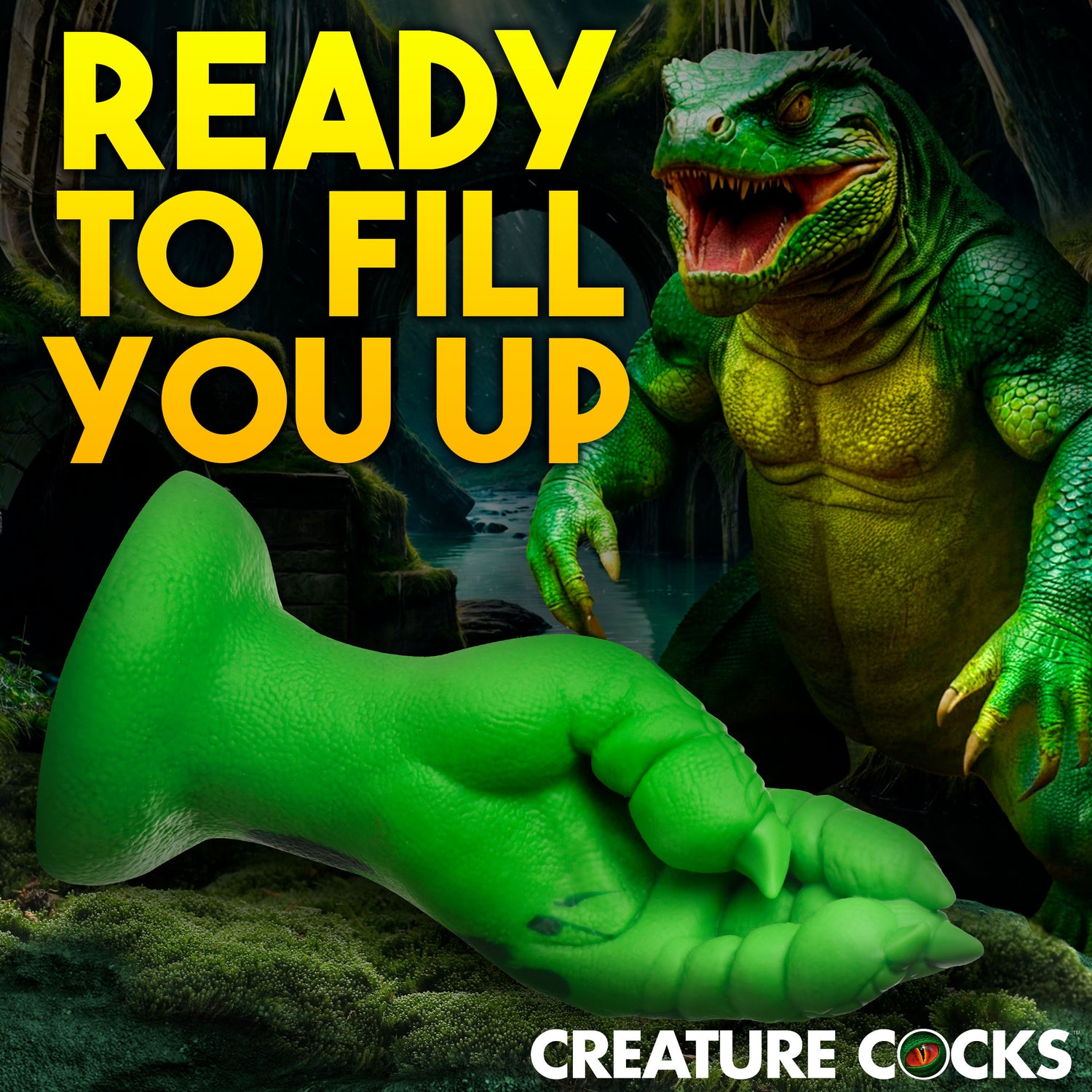 Raptor Claw Fisting Silicone Dildo - Green