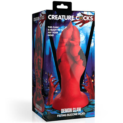 Demon Claw Fisting Silicone Dildo - Red