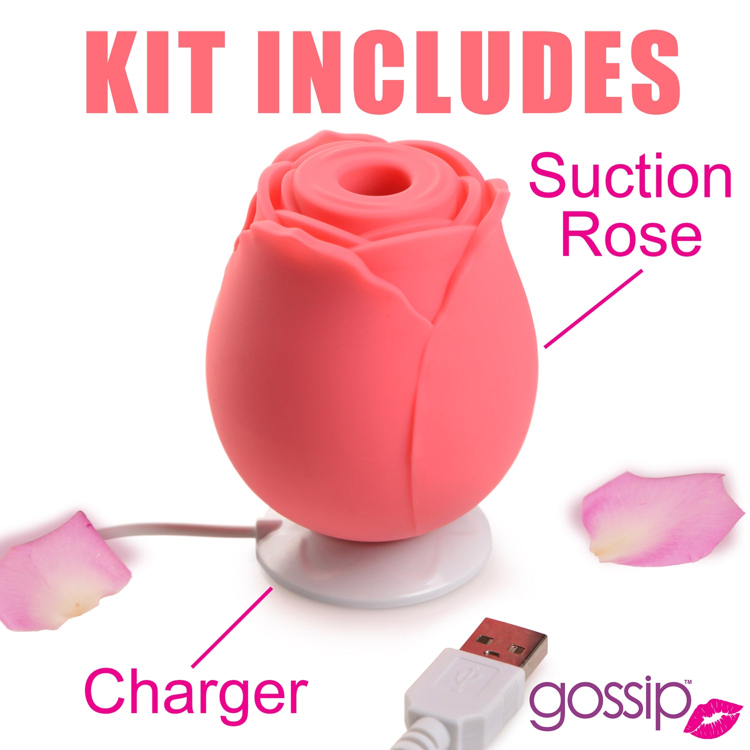 10X Rose Crave Silicone Clitoral Stimulator