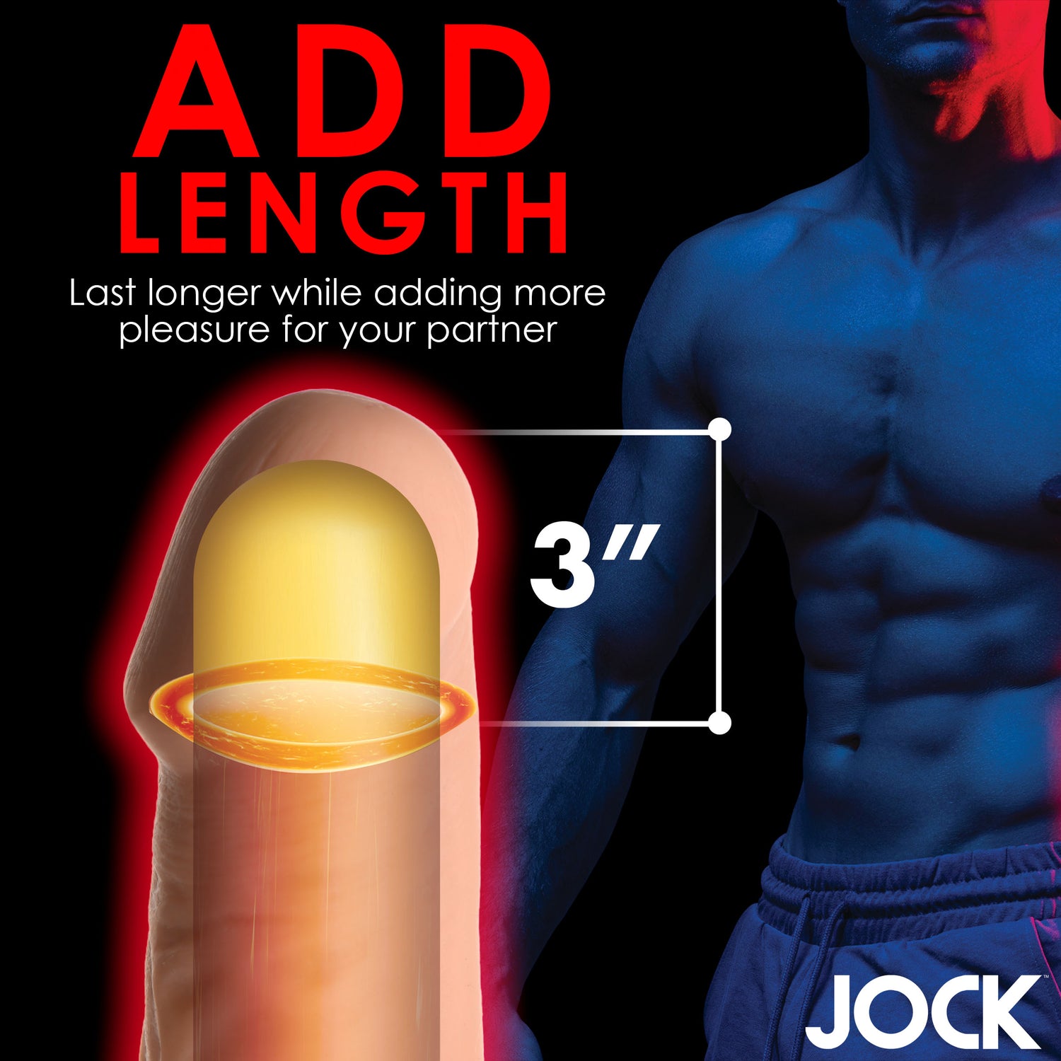 Extra Long 3 Inch Penis Extension - Light