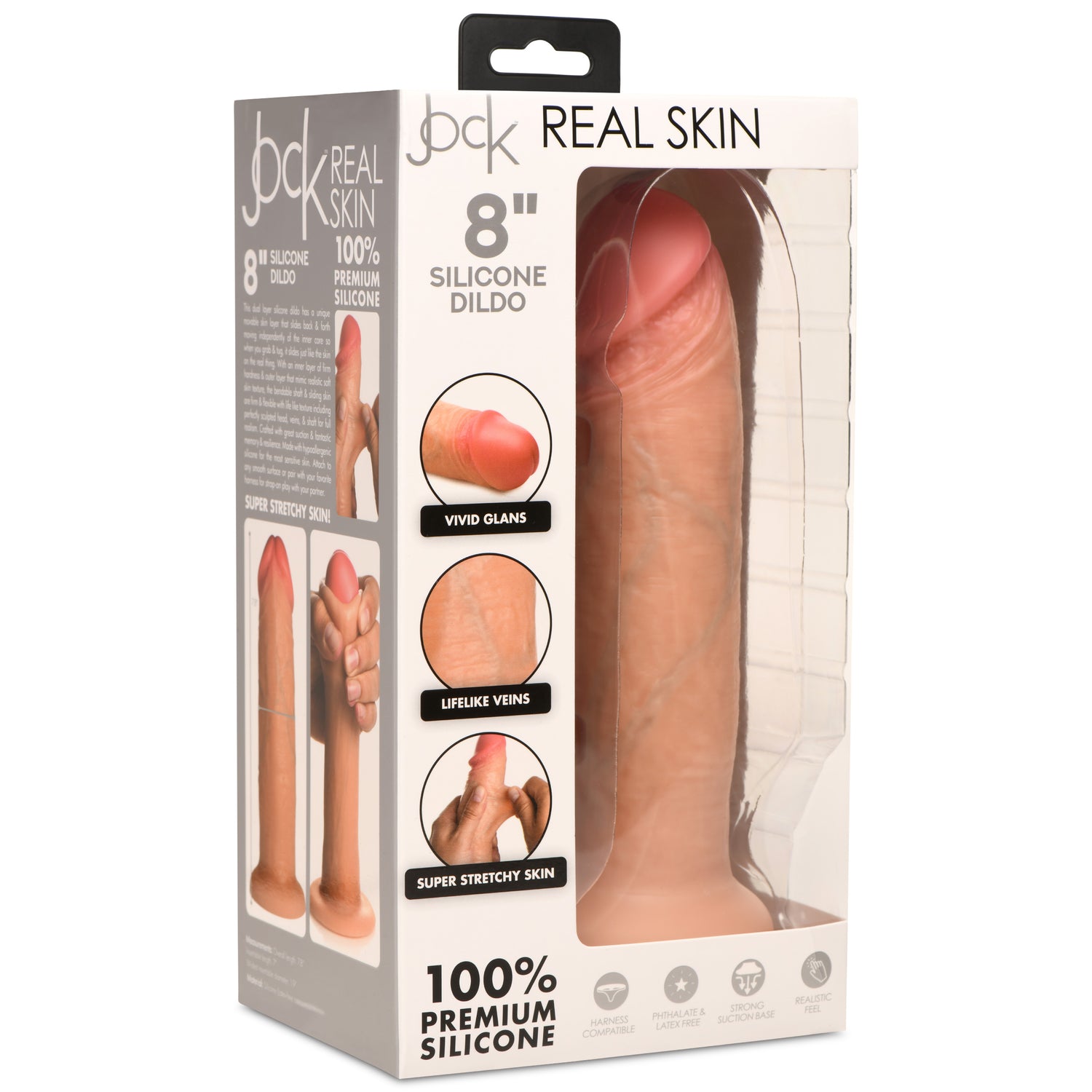 Real Skin Silicone Dildo - 8 Inch