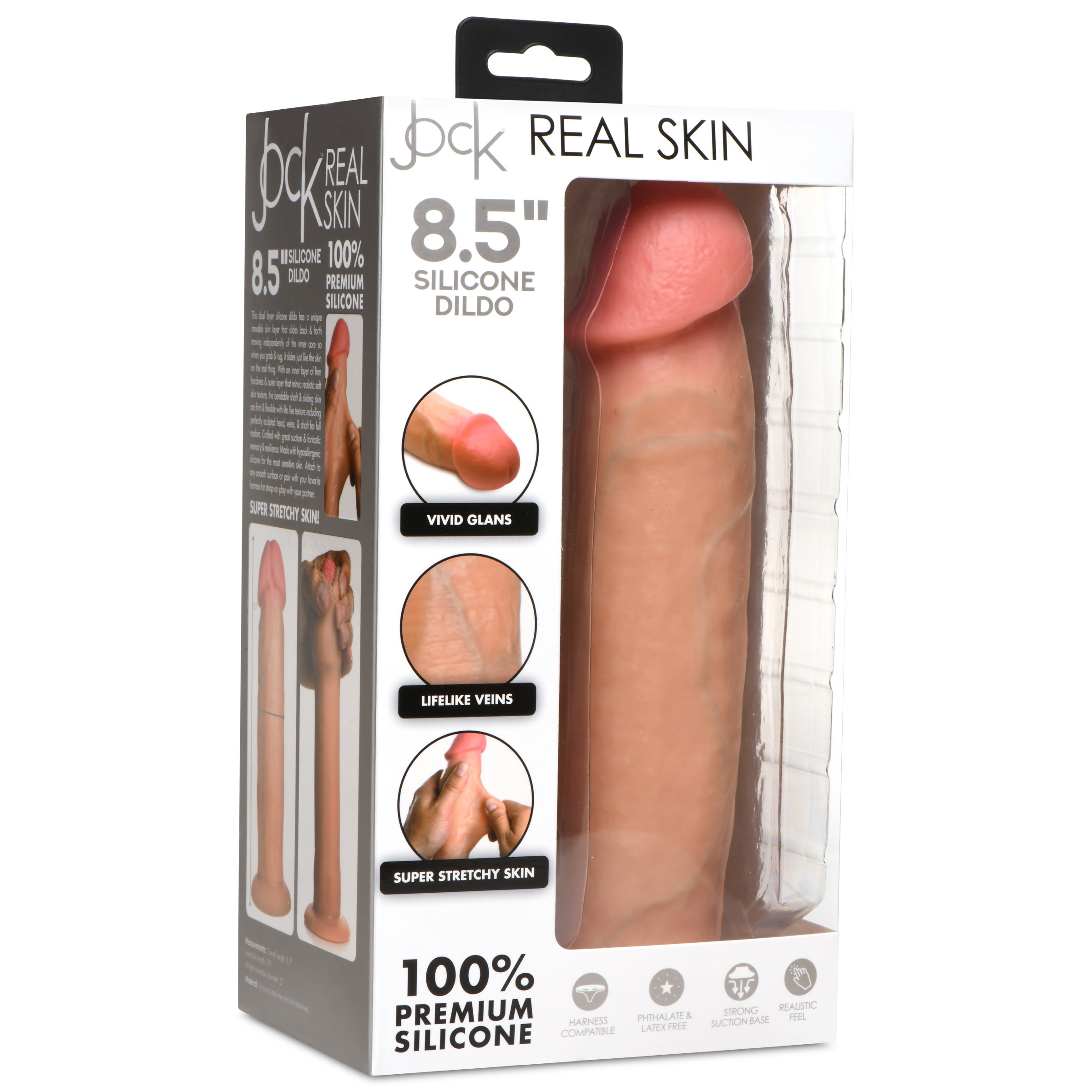 Real Skin Silicone Dildo - 8.5 Inch