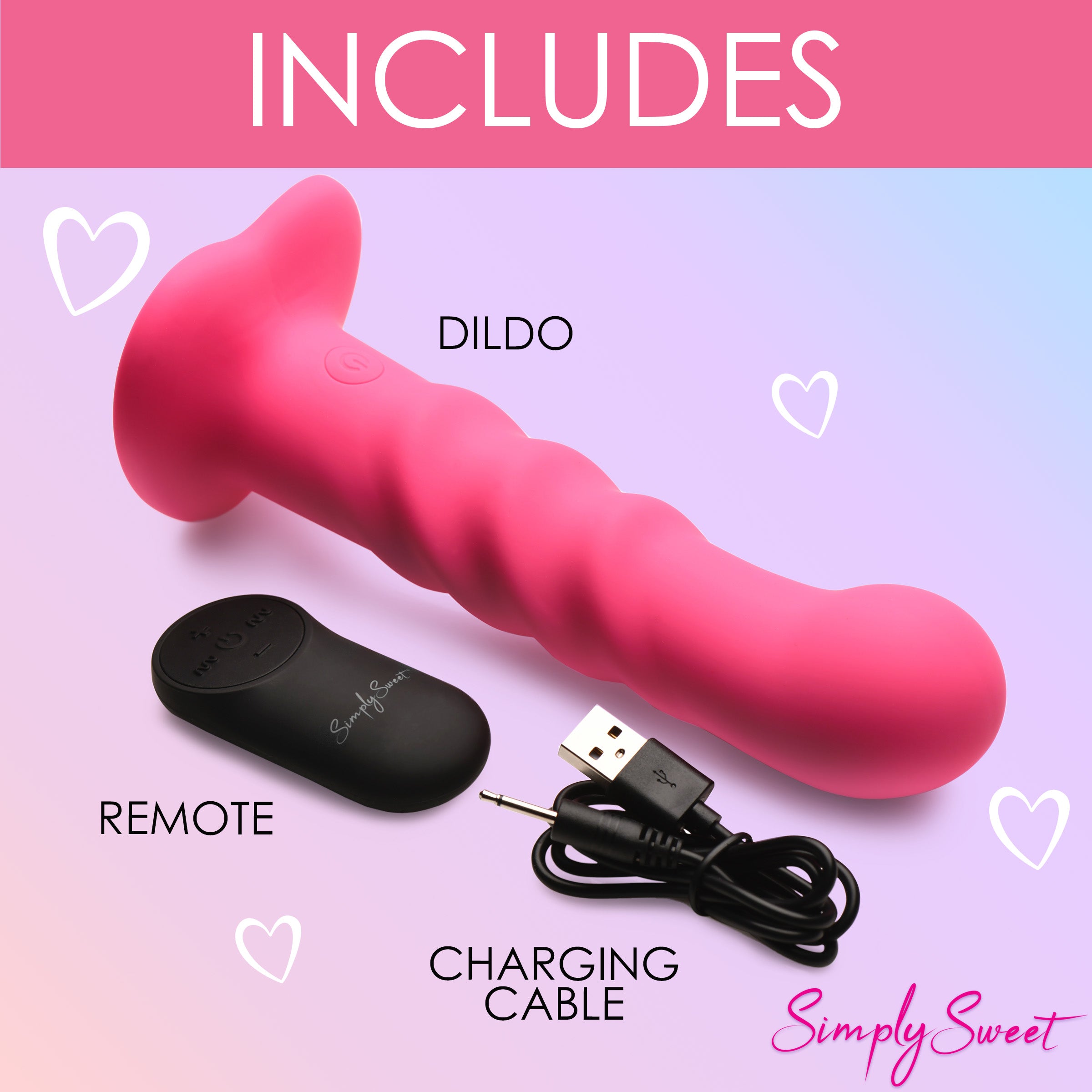 21X Vibrating Ribbed Silicone Dildo