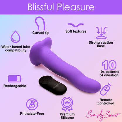 21X Vibrating Wavy Silicone Dildo