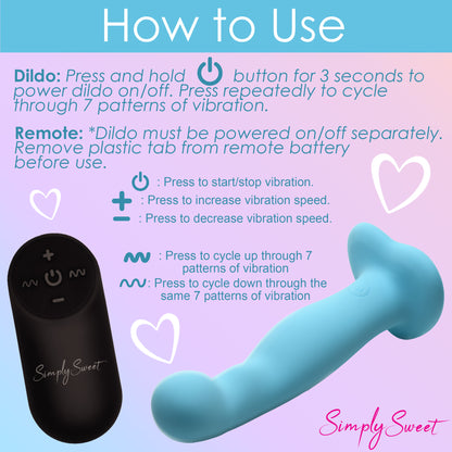 21X Vibrating Thick Silicone Dildo