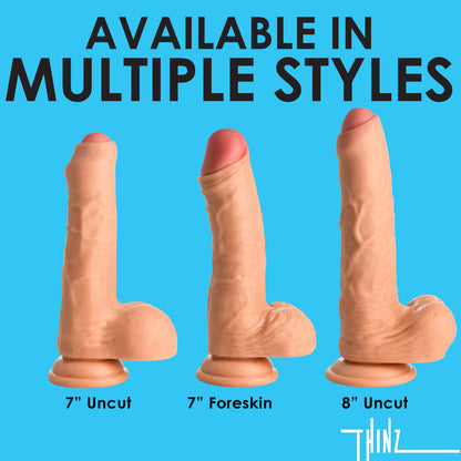 8 Inch uncut Dildo with Balls