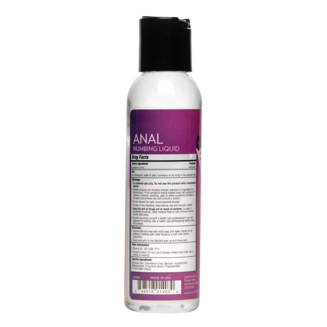 Power Glide Anal Numbing Personal Lubricant- 4 oz