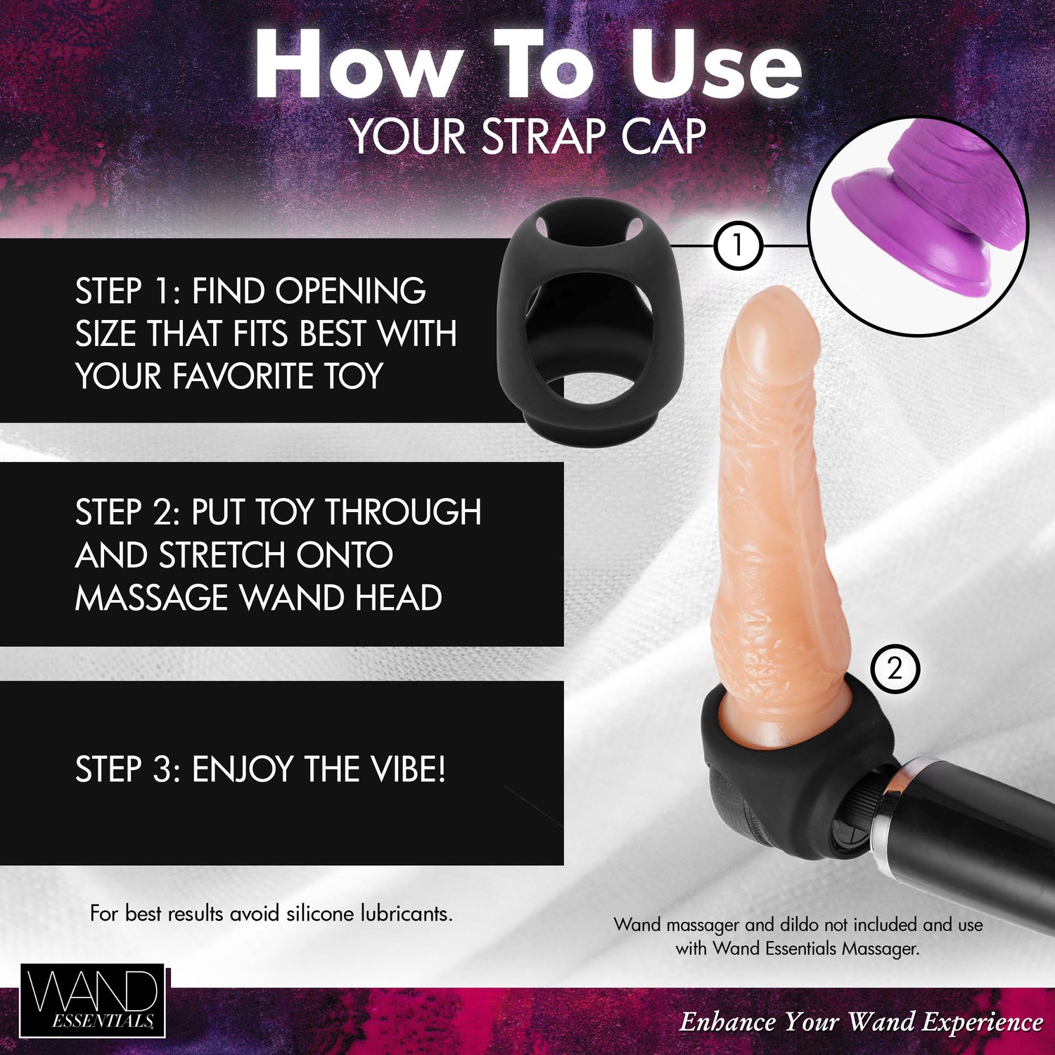 Strap Cap Wand Harness for Dildos