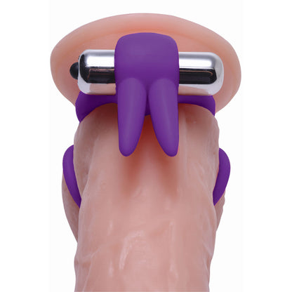 Throbbin Hopper Cock and Ball Ring with Vibrating Clit Stimulator