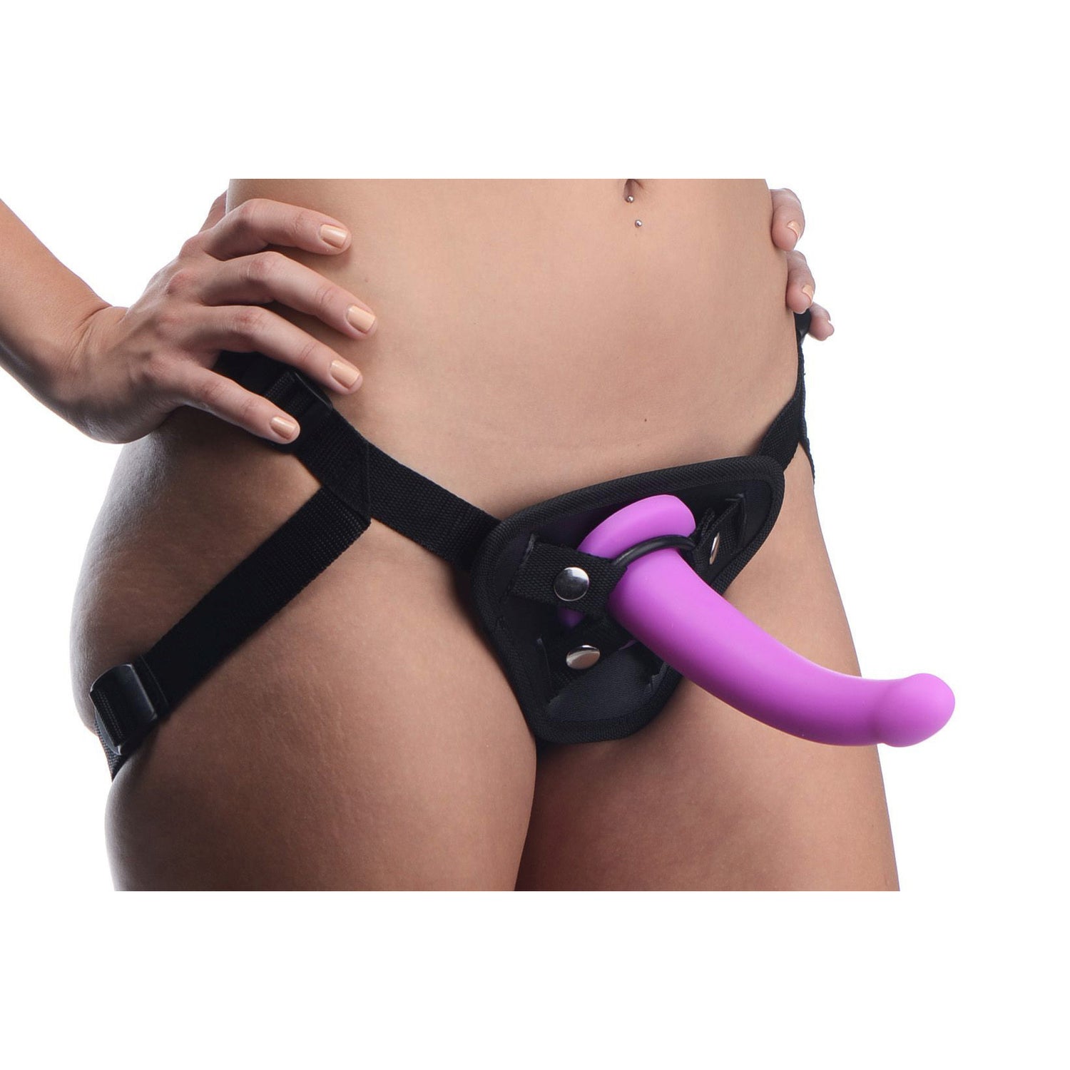 Navigator Silicone G-Spot Dildo with Harness