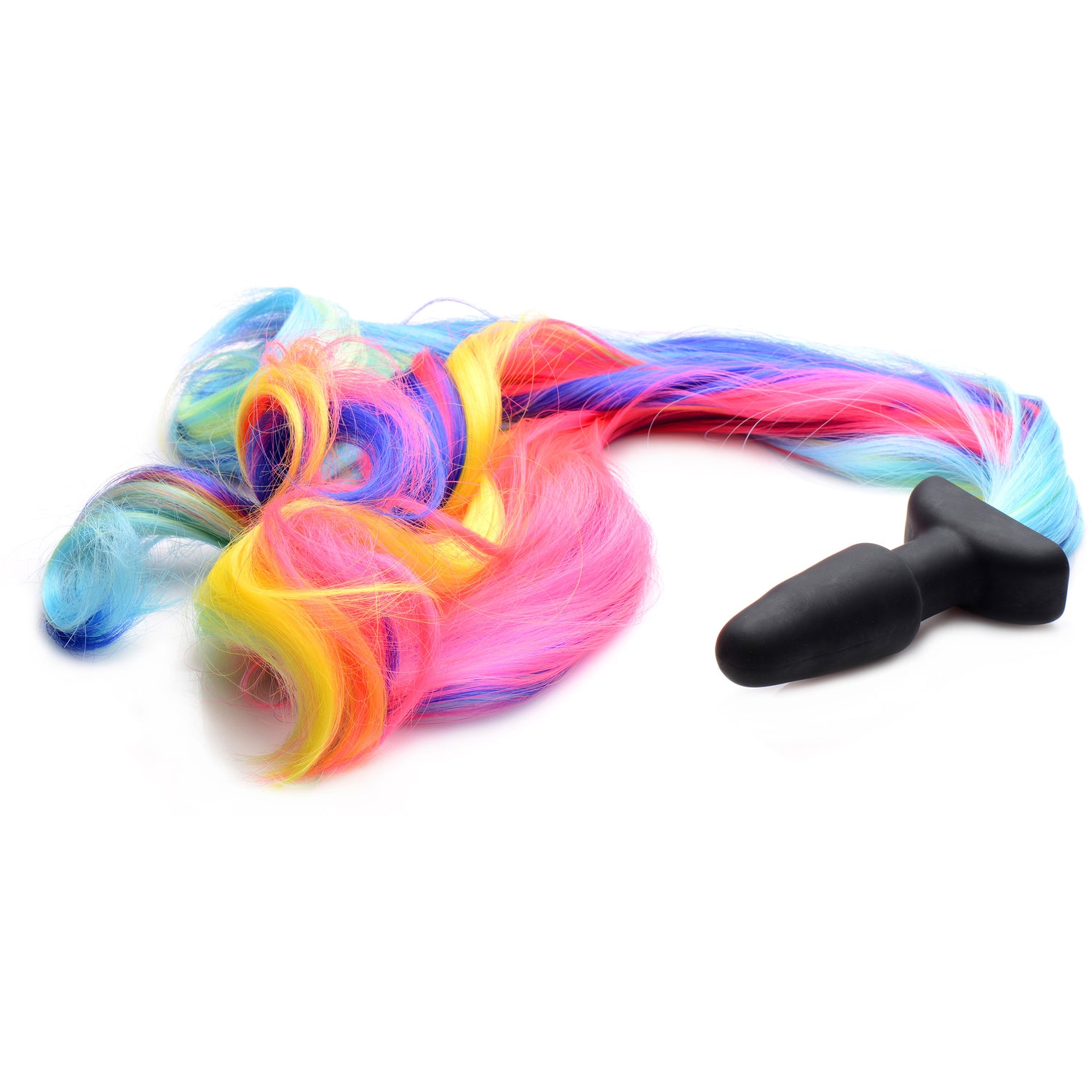 Rainbow Pony Tail Anal Plug