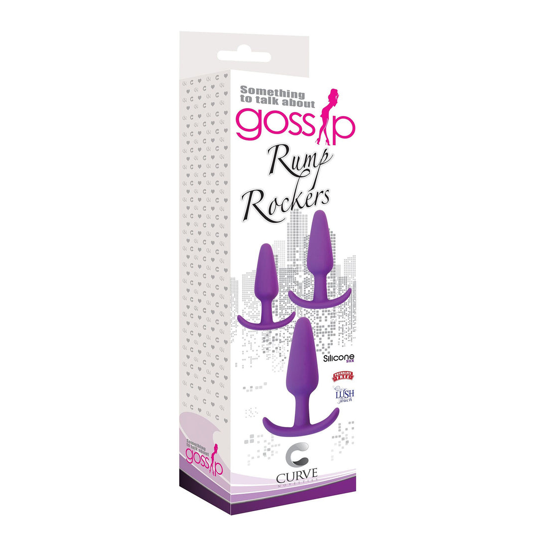 Rump Rockers 3 Piece Silicone Anal Plug Set - Purple