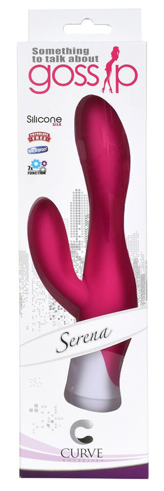 Serena 7 Speed Silicone Rabbit Vibe- Pink