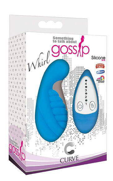 Whirl 4x Silicone Remote Vibe - Blue