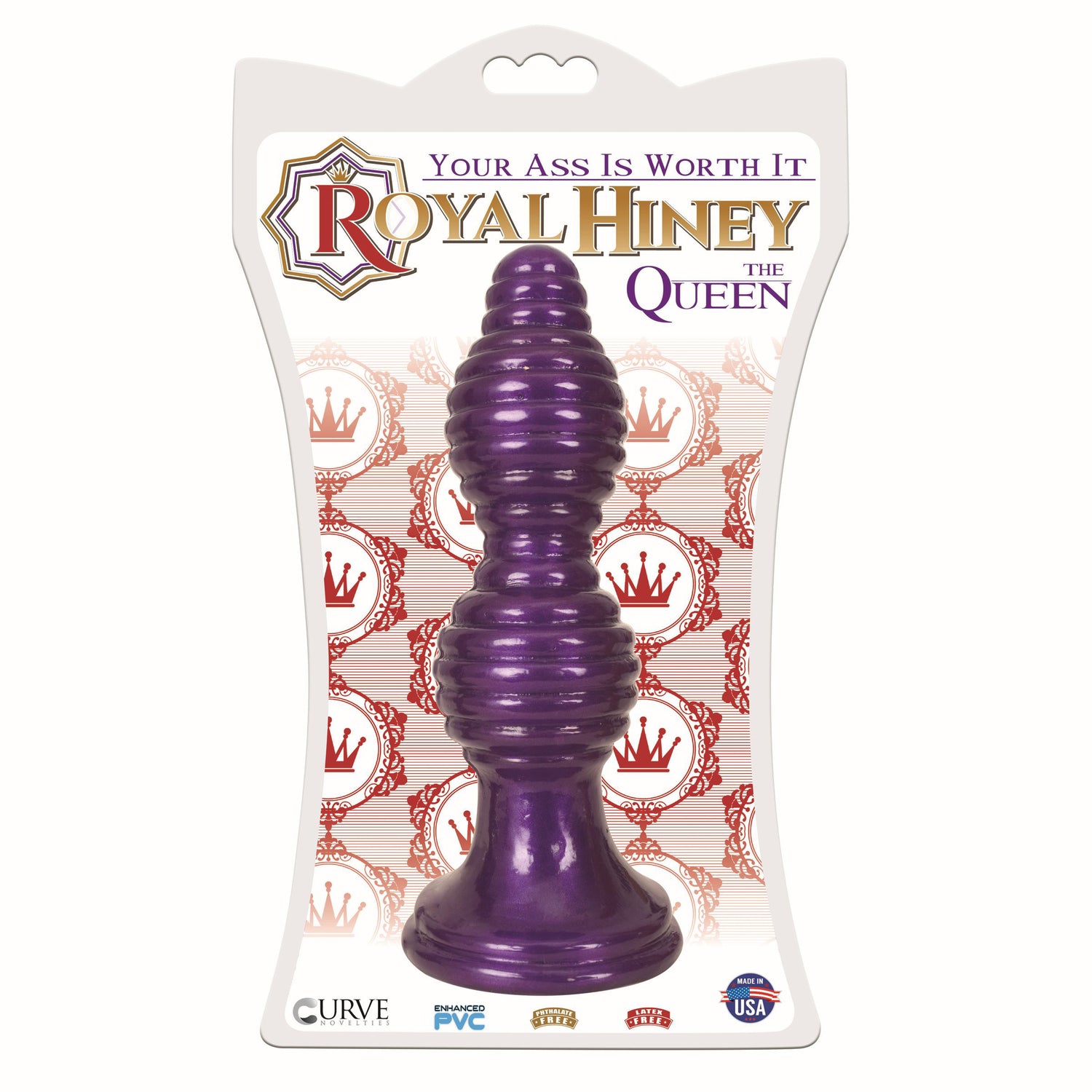 The Queen Ribbed Anal Plug * Purple