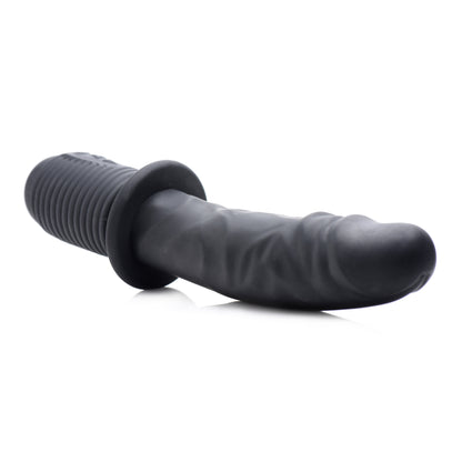 Power Pounder Vibrating and Thrusting Silicone Dildo - Black