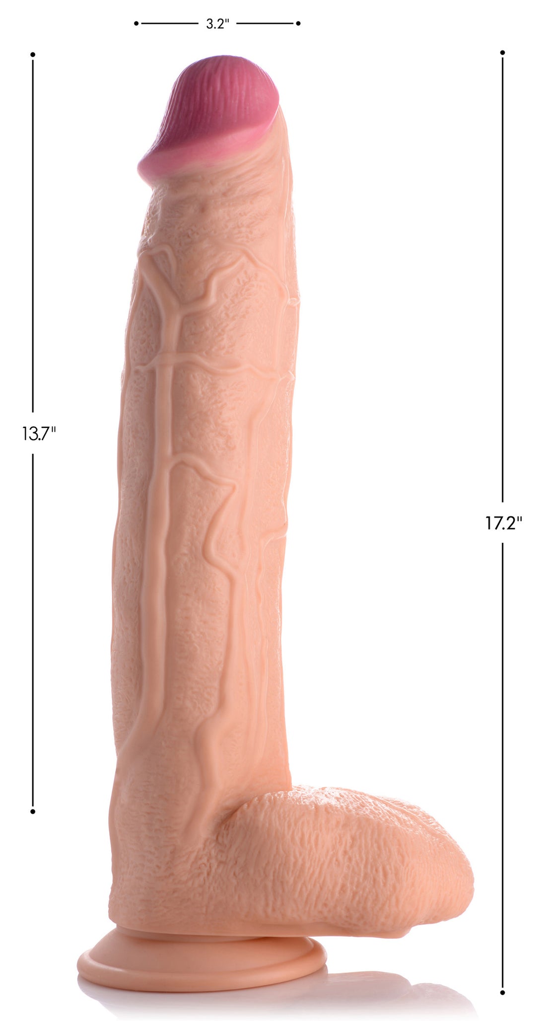 Raging Rhino 17 Inch Veiny Dildo - Flesh