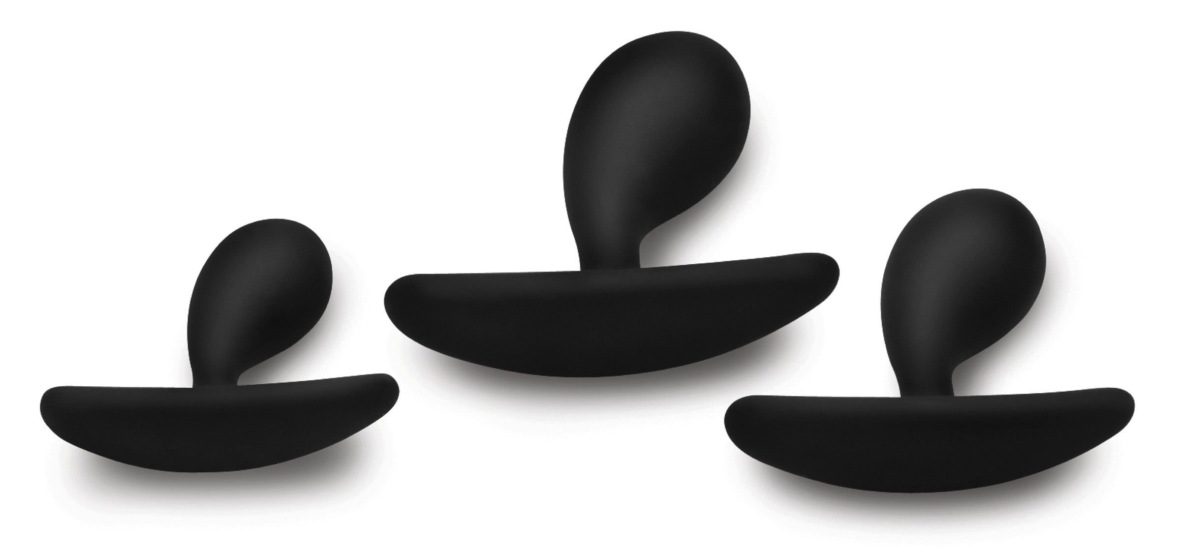 Dark Droplets 3 Piece Curved Silicone Anal Trainer Set