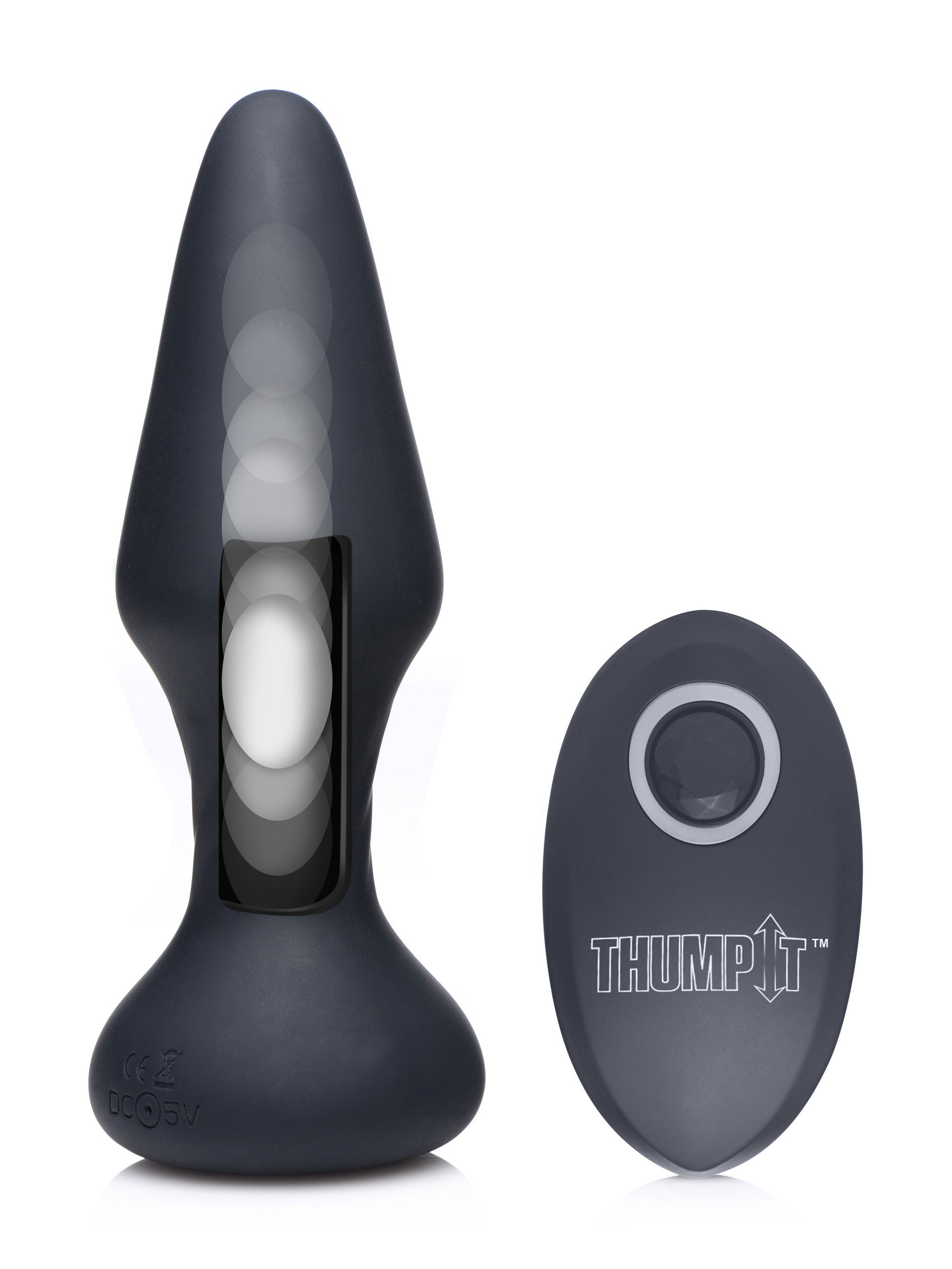 7X Slim Thumping Silicone Anal Plug