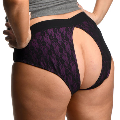 Lace Envy Crotchless Panty Harness - L-XL