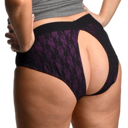 Lace Envy Crotchless Panty Harness - 3XL