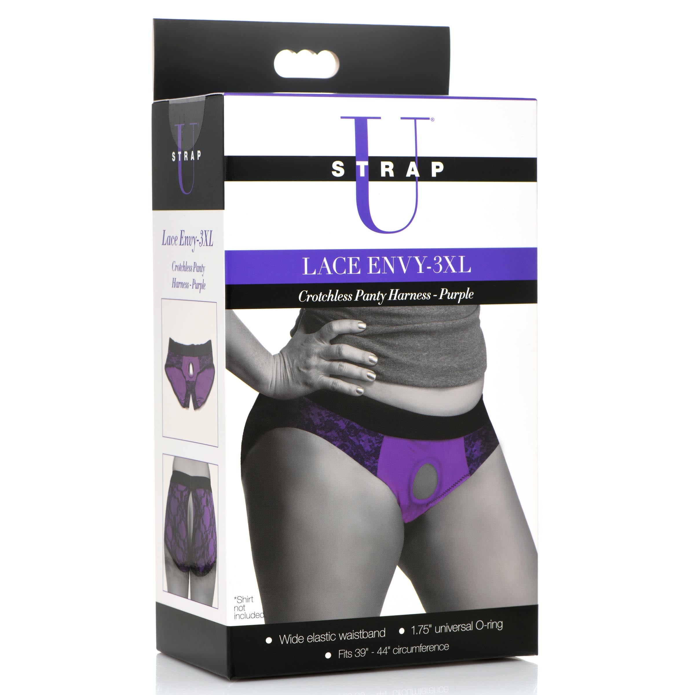 Lace Envy Crotchless Panty Harness - 3XL