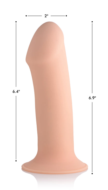 Squeezable Thick Phallic Dildo - Beige