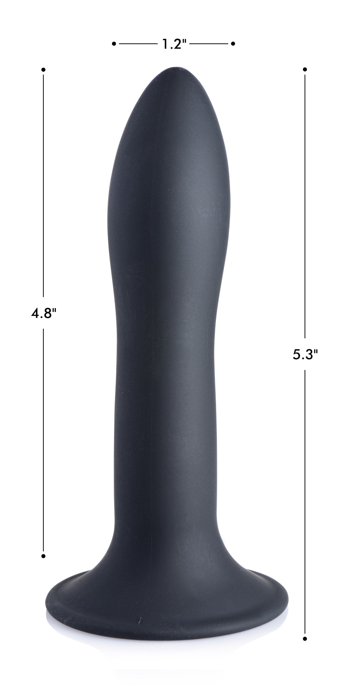 Squeezable Slender Dildo - Black