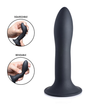 Squeezable Slender Dildo - Black