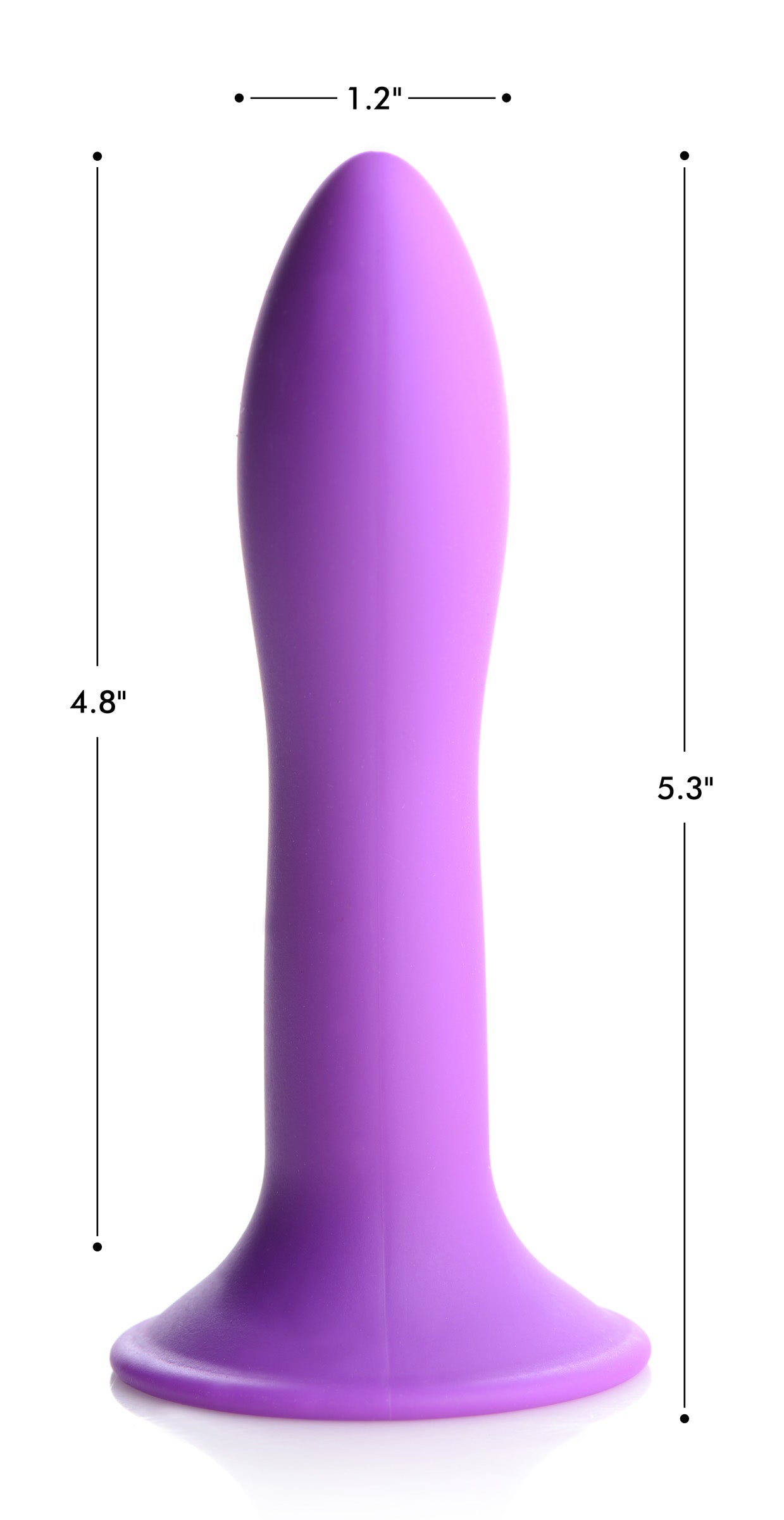 Squeezable Slender Dildo - Purple