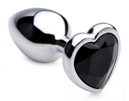 Black Heart Gem Anal Plug - Small