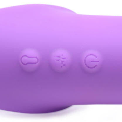 10X Remote Control Ergo-Fit G-Pulse Inflatable and Vibrating Strapless Strap-on - Purple