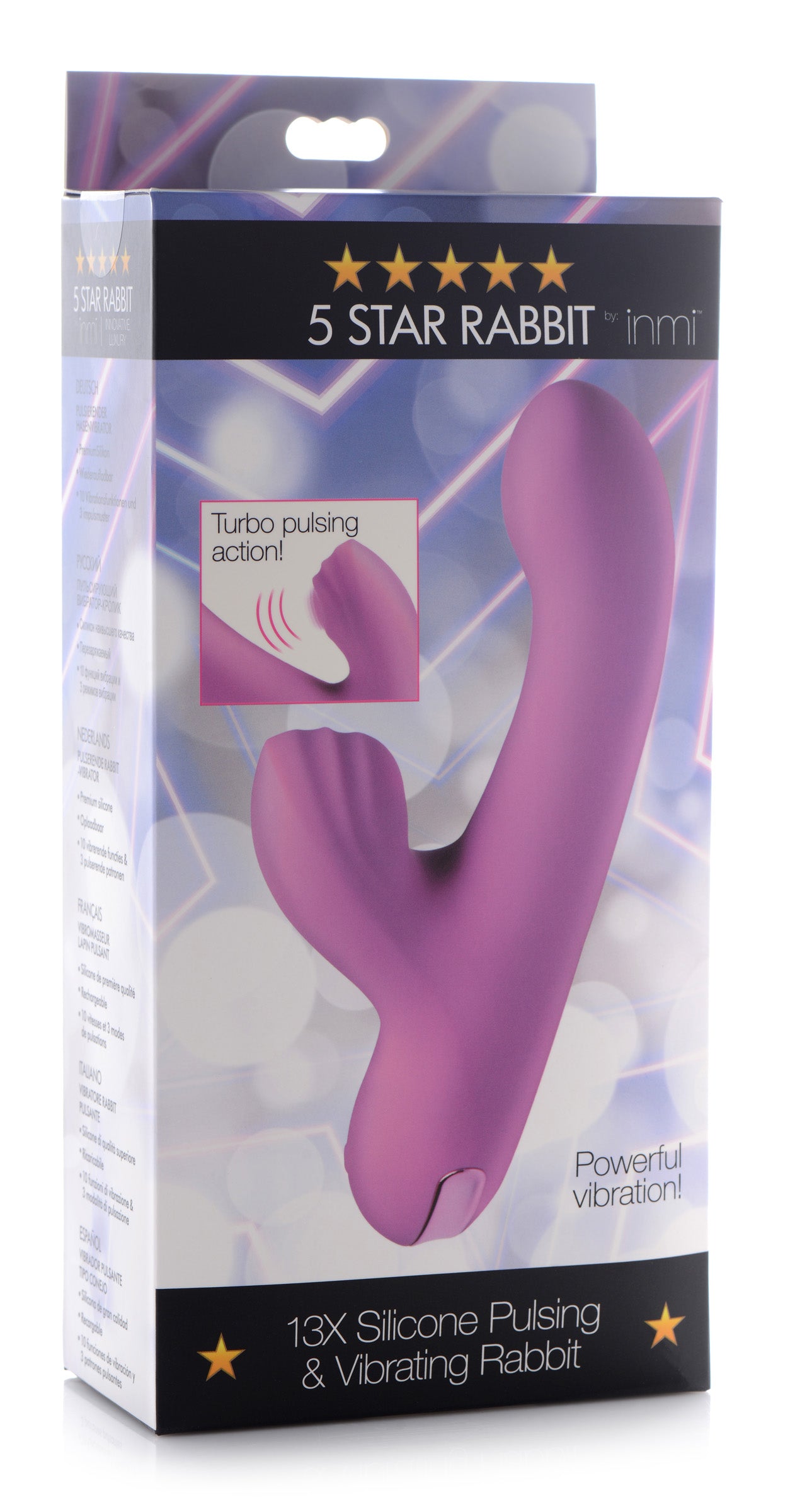 5 Star 13X Silicone Pulsing and Vibrating Rabbit - Pink