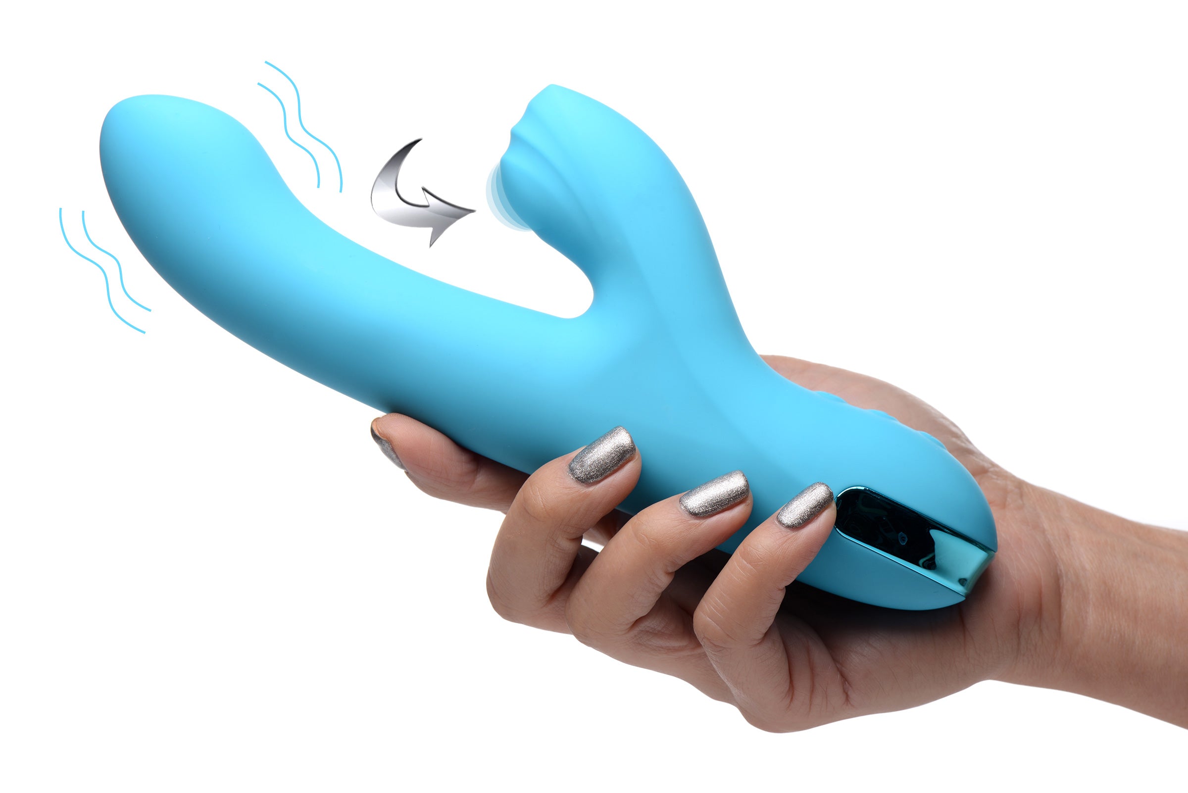 5 Star 13X Silicone Pulsing and Vibrating Rabbit - Teal