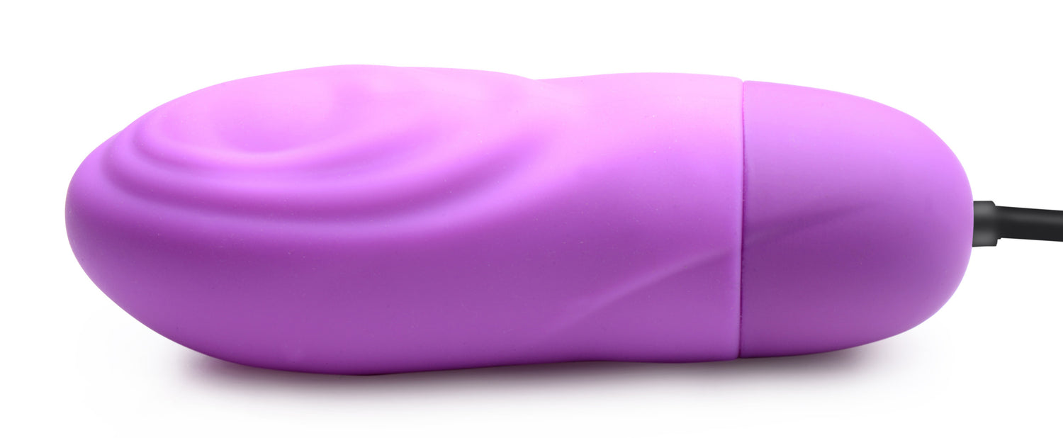 7X Pulsing Rechargeable Silicone Vibrator - Purple