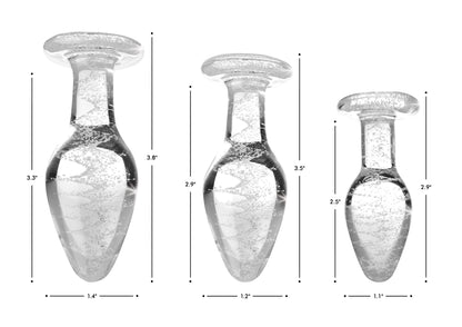 Glow-In-The-Dark Glass Anal Plug - Medium