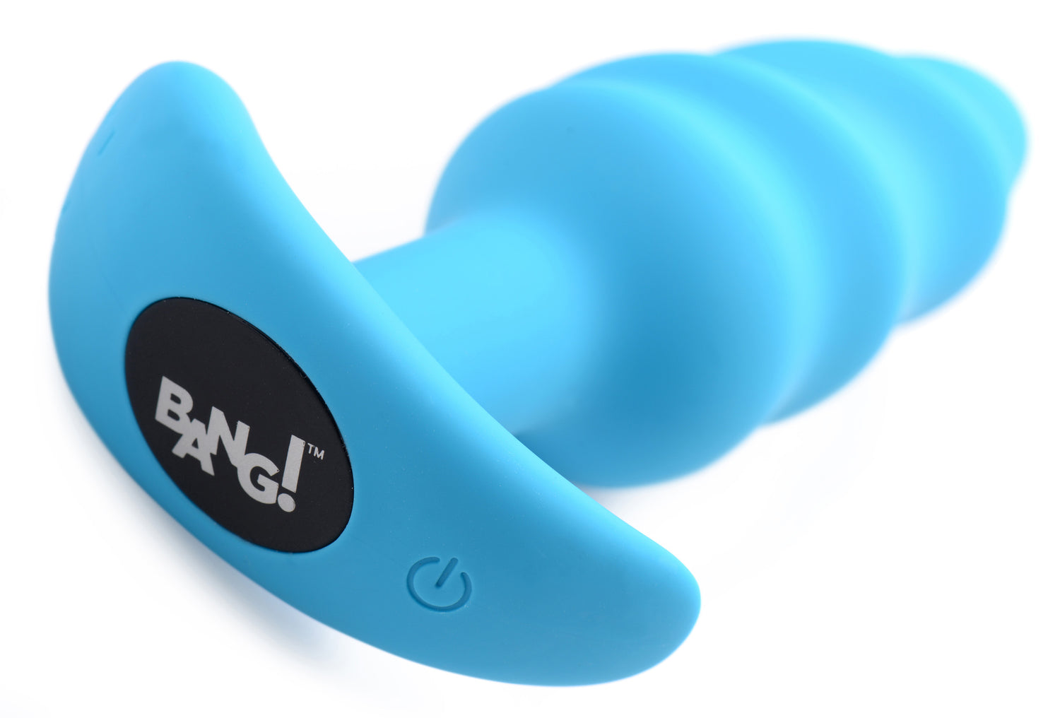 Remote Control 21X Vibrating Silicone Swirl Butt Plug - Blue