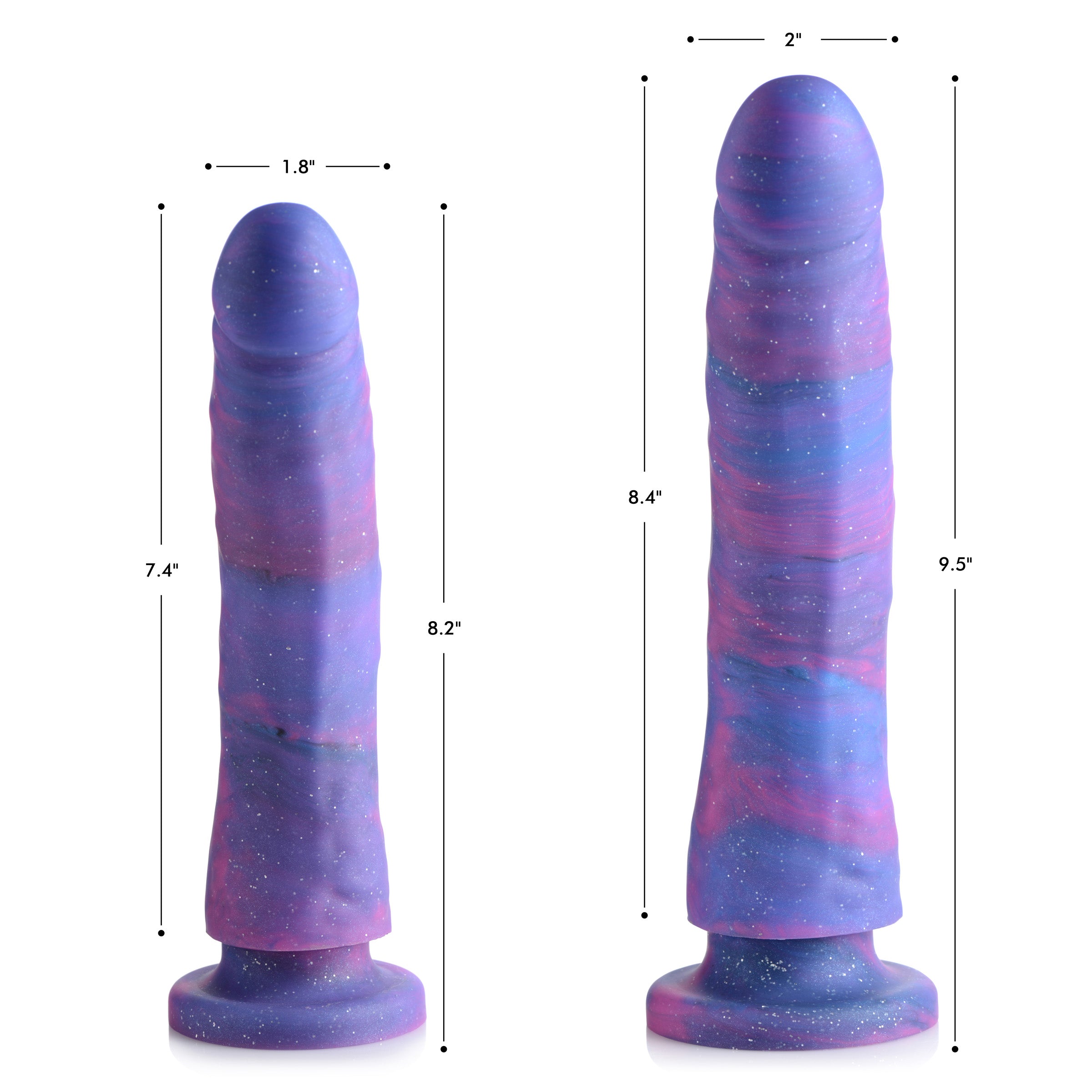 Magic Stick Glitter Silicone Dildo - 8 Inch