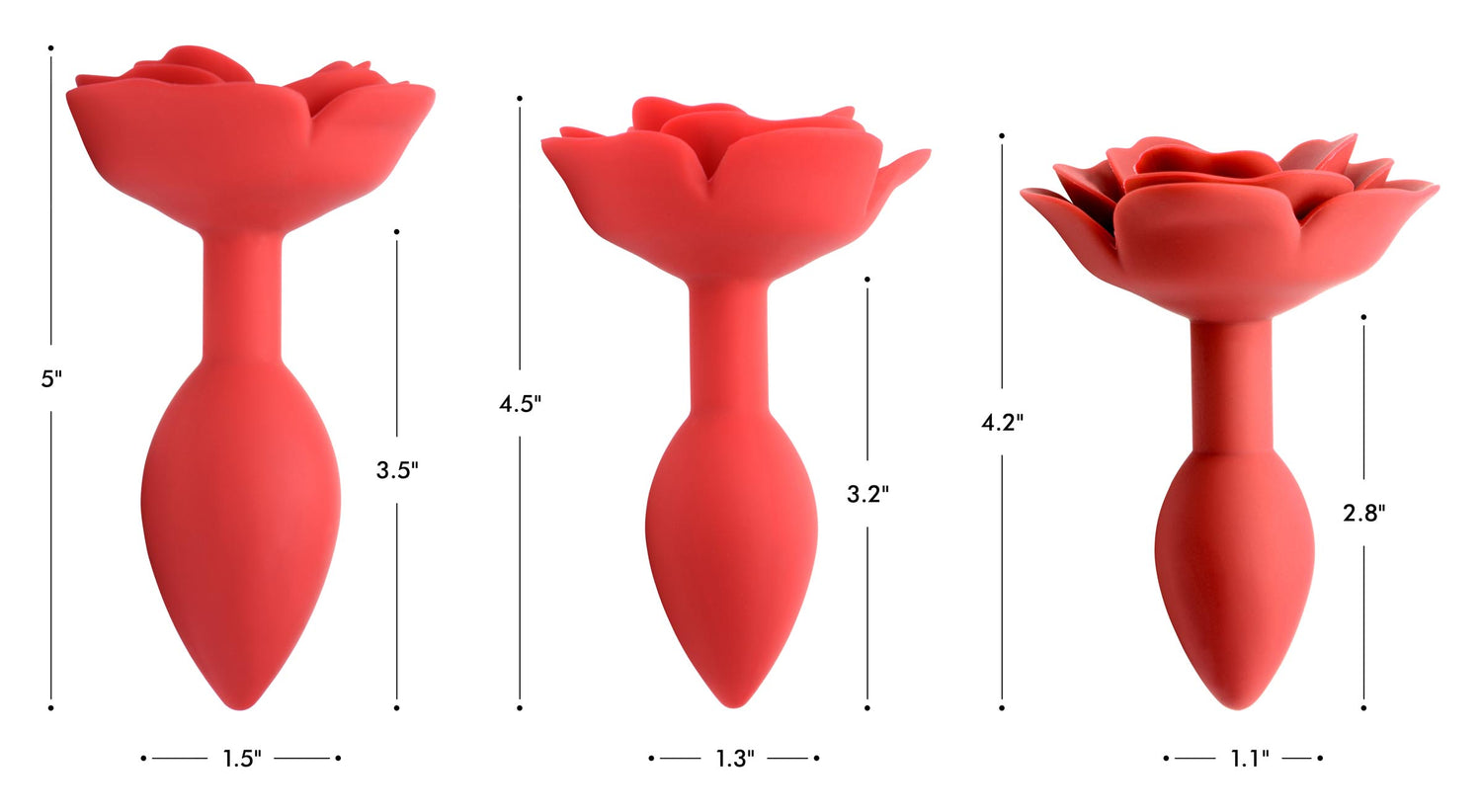 Booty Bloom Silicone Rose Anal Plug - Large