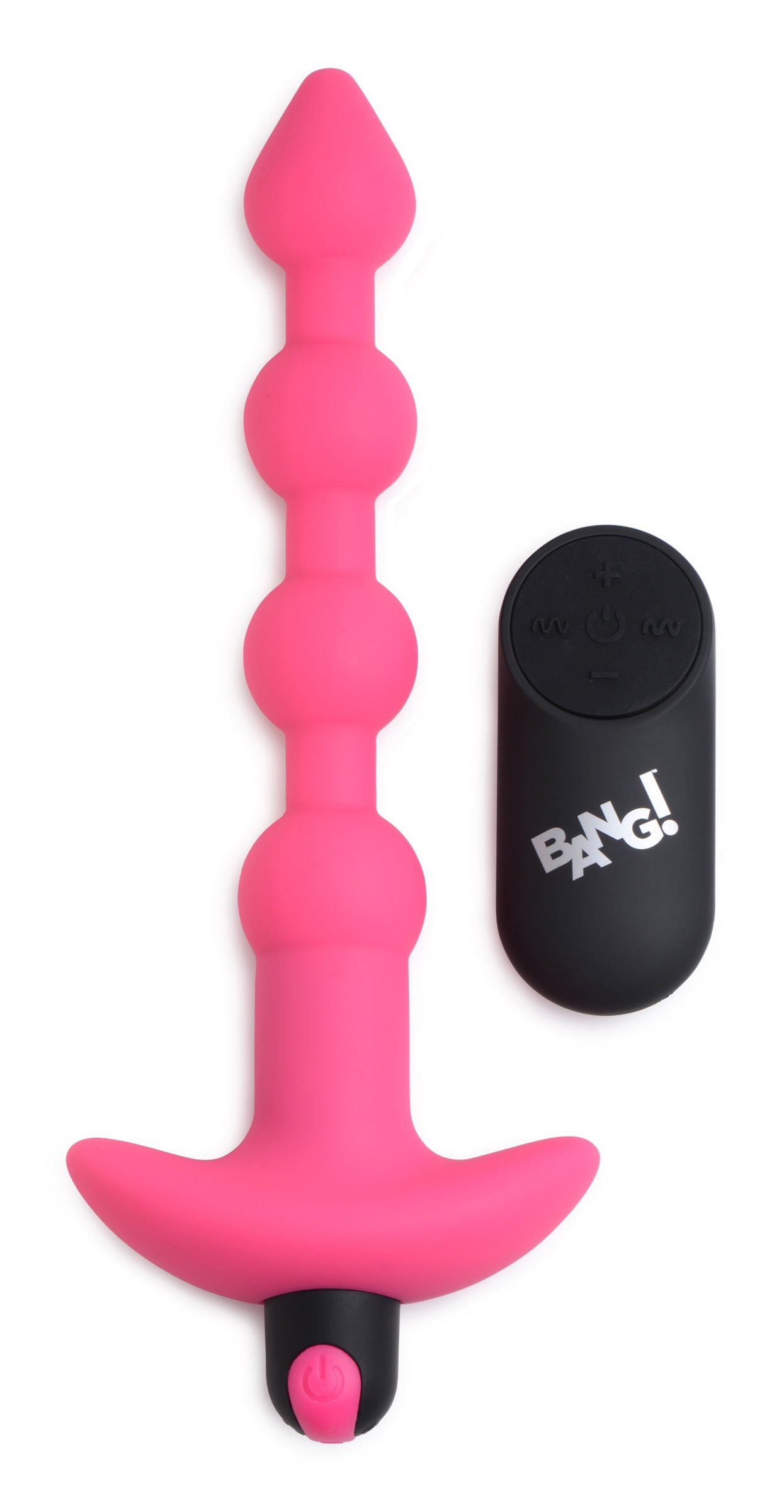 Remote Control Vibrating Silicone Anal Beads - Pink