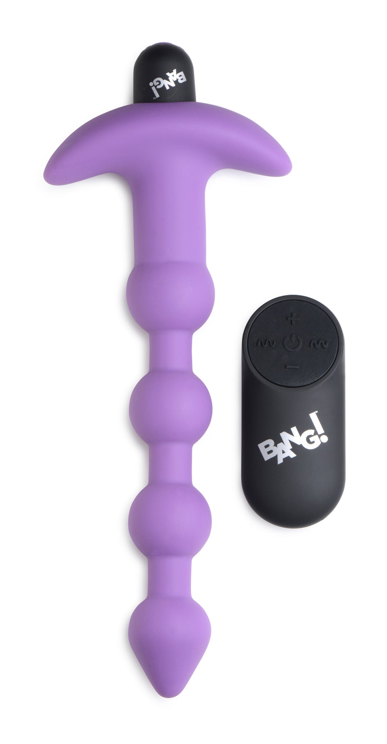 Remote Control Vibrating Silicone Anal Beads - Purple