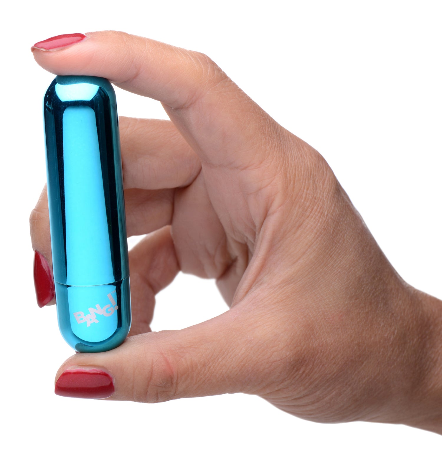 10X Rechargeable Vibrating Metallic Bullet - Blue