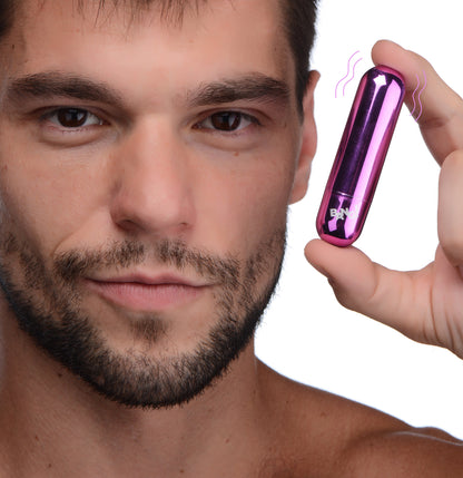 10X Rechargeable Vibrating Metallic Bullet - Purple