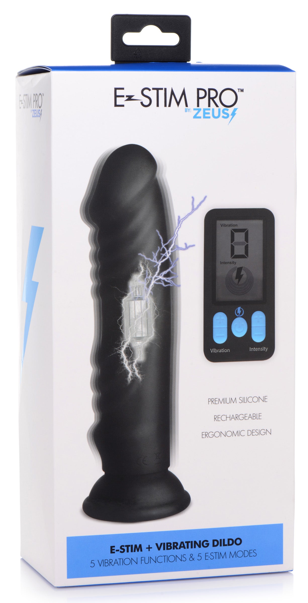 E-Stim Pro 5x Vibrating Dildo with Remote Control