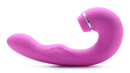 Shegasm 5 Star 10X Tapping G-Spot Silicone Vibrator with Suction - Pink