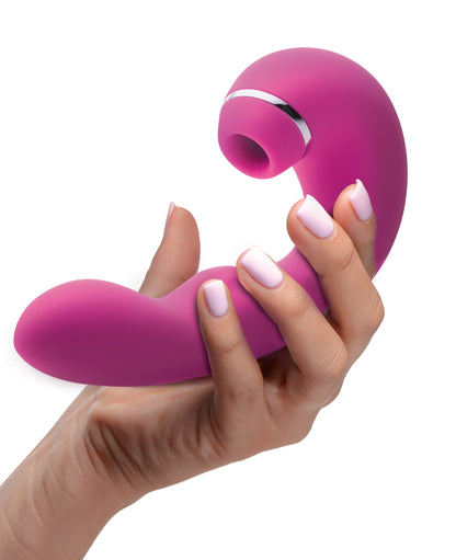 Shegasm 5 Star 10X Tapping G-Spot Silicone Vibrator with Suction - Pink