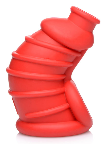 Red Chamber Silicone Chastity Cage