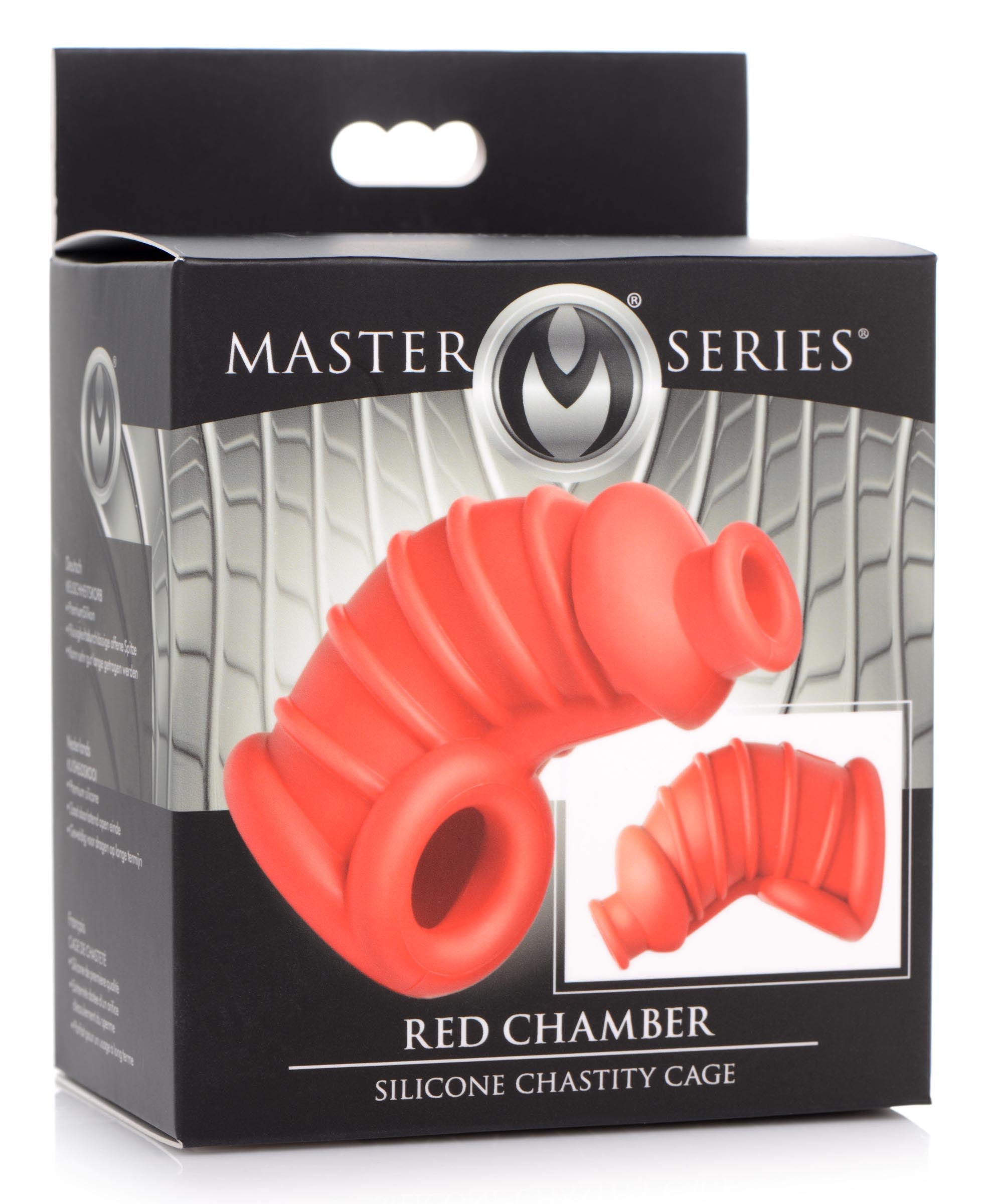 Red Chamber Silicone Chastity Cage