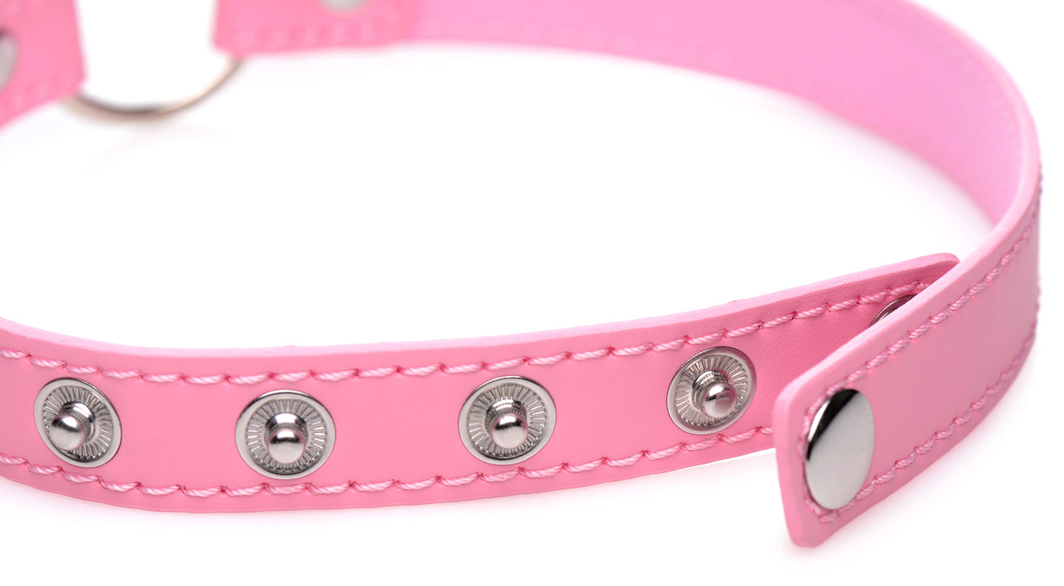 Kinky Kitty Ring Slim Choker - Pink